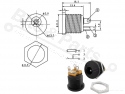 Chassisdeel 2,1x5,5mm voedings-stekker jack plug zwart